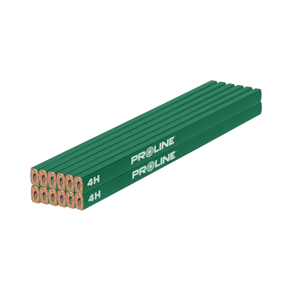 Ołówek murarski twardy zielony 4H 245 mm 12 sztuk Proline 38112