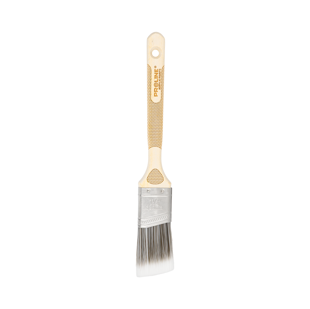 Pędzel skośny profesjonalny 1.5" rączka drewniana do farb akrylowych Proline 41470