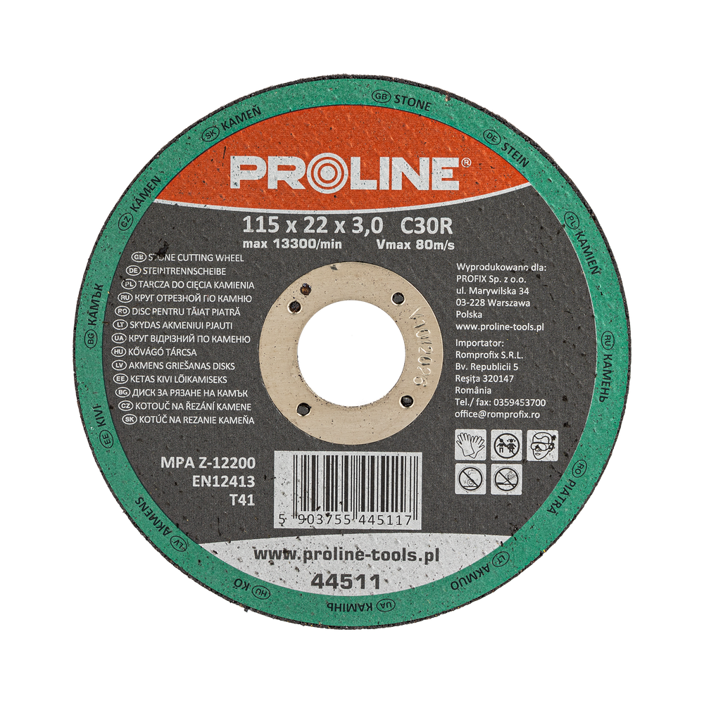 Tarcza do cięcia kamienia 115x3,0 mm Proline 44511