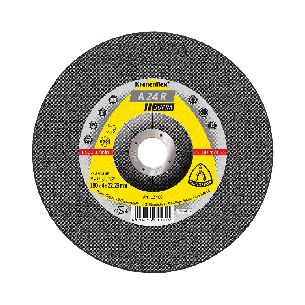 Tarcza do cięcia stali A24R supra 400x4,5x32 płaska Klingspor 45274A