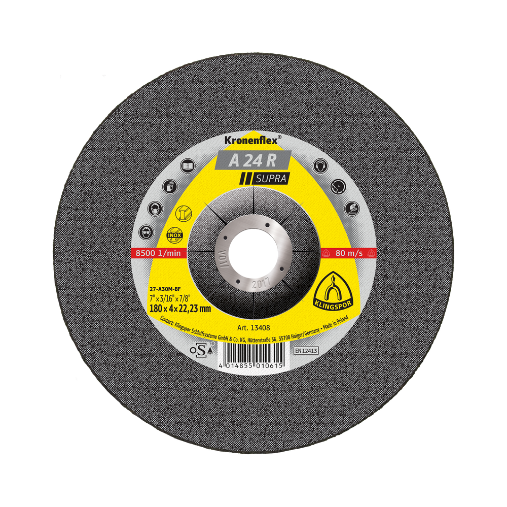 Tarcza do cięcia stali A24r supra 115x2,5x22 płaska Klingspor 45432A