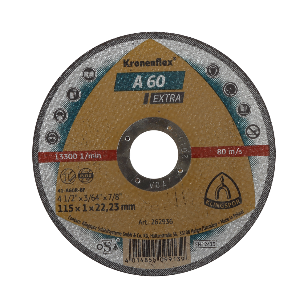 Tarcza do cięcia-metal A60EXTRA 125x1,0x22 PŁ.SZT.1 Klingspor 45466A