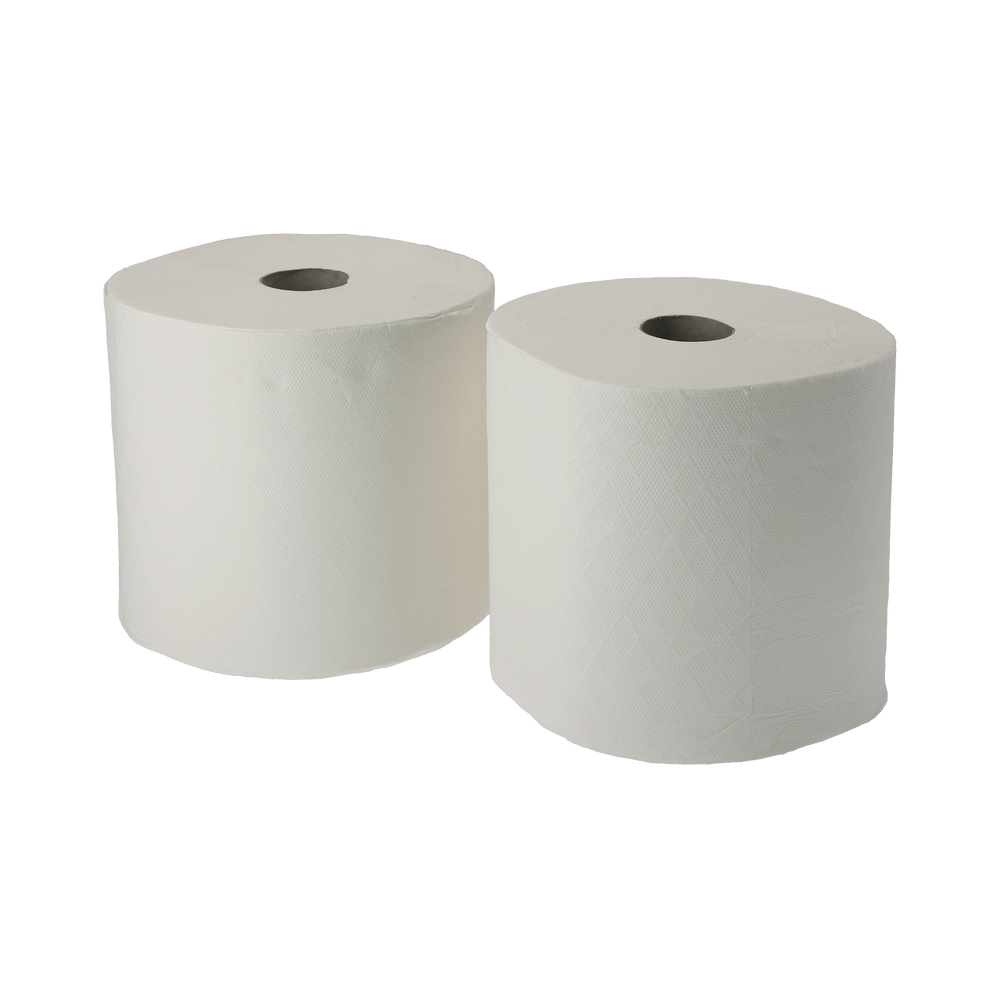 Ręcznik papierowy biały celuloza 2x200m 2 warstwy czyściwo 667 listków 46016