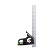 Kątownik stolarski ciesielski 300 mm korpus metalowy z libelką Stanley 461510
