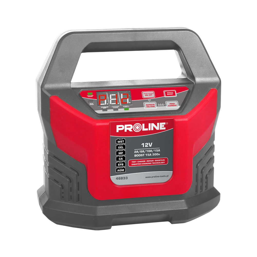 Prostownik inwertorowy - funkcja rozruchu awaryjnego 12 V Proline 46833