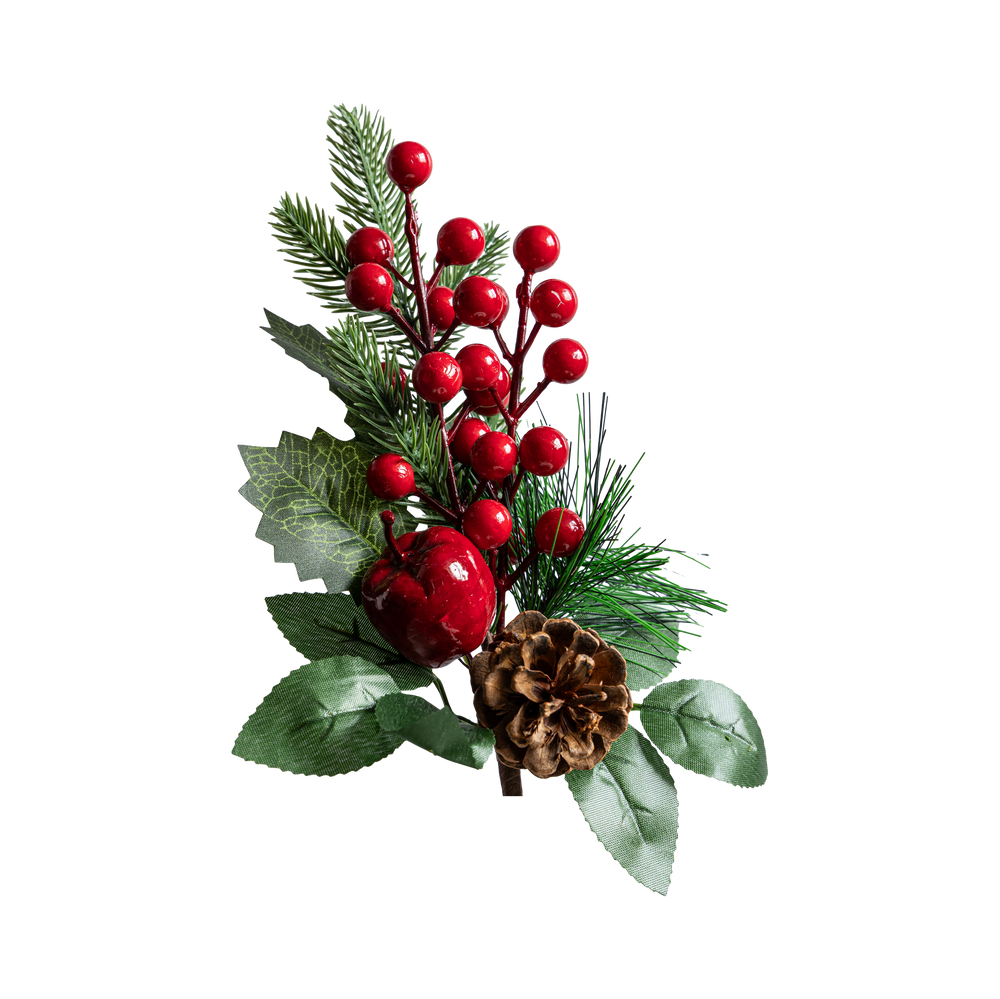 Gałązka świąteczna z jagodami 33 cm 47050R