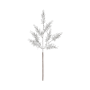 Gałązka świąteczna srebrna z brokatem 64 cm 47069R