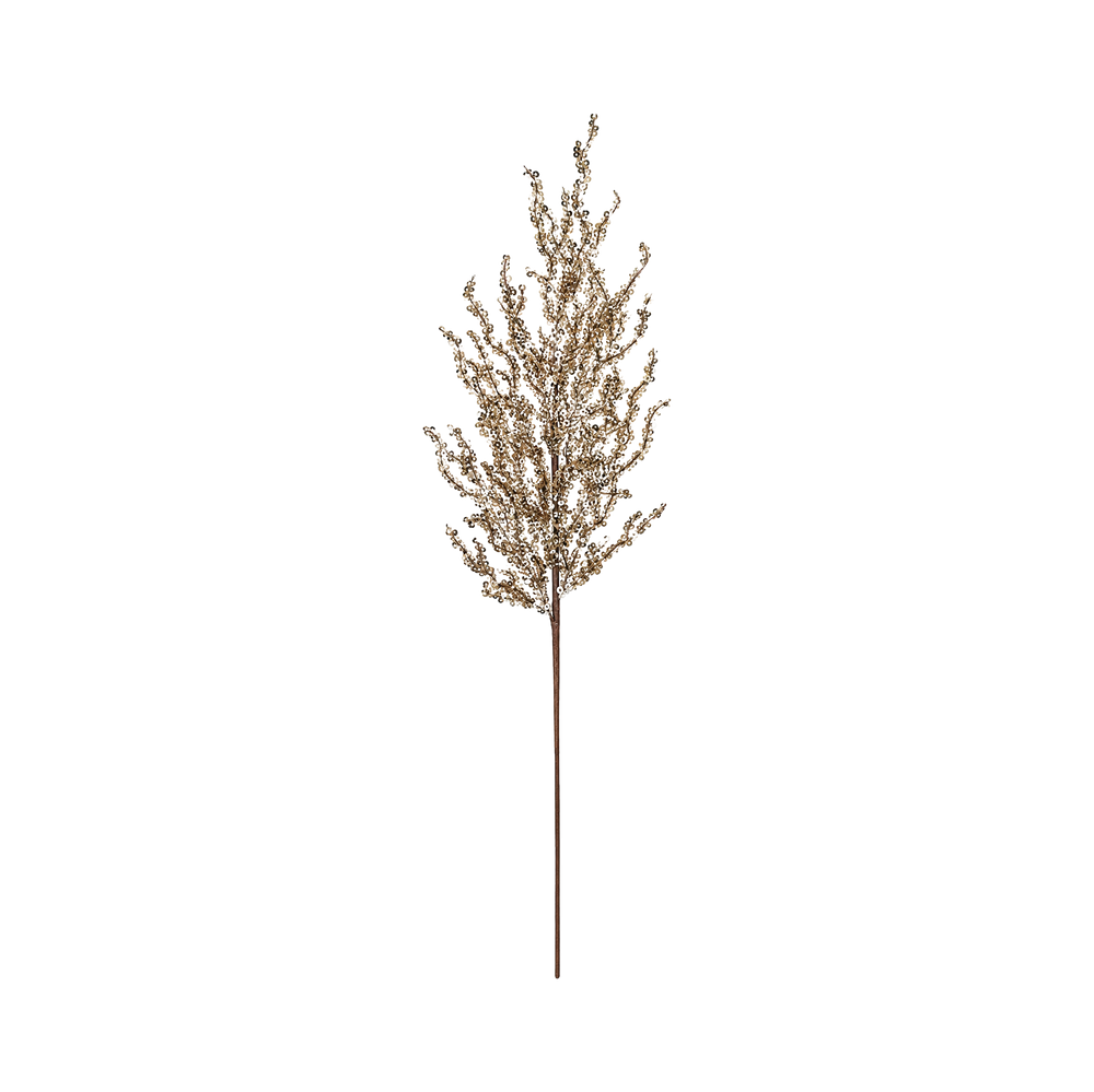 Gałązka świąteczna szampańska z brokatem 77 cm 47077R