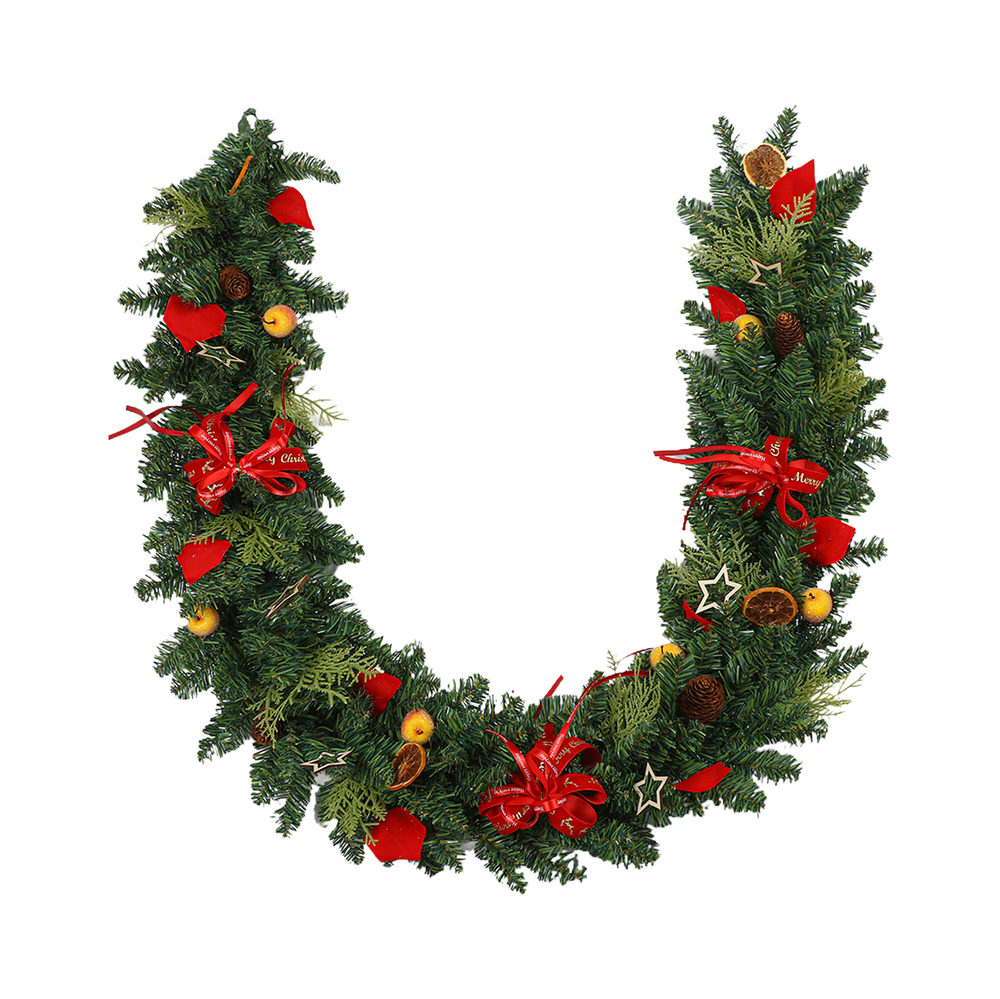Girlanda świąteczna PE/PVC dekorowana 200 cm 47099R
