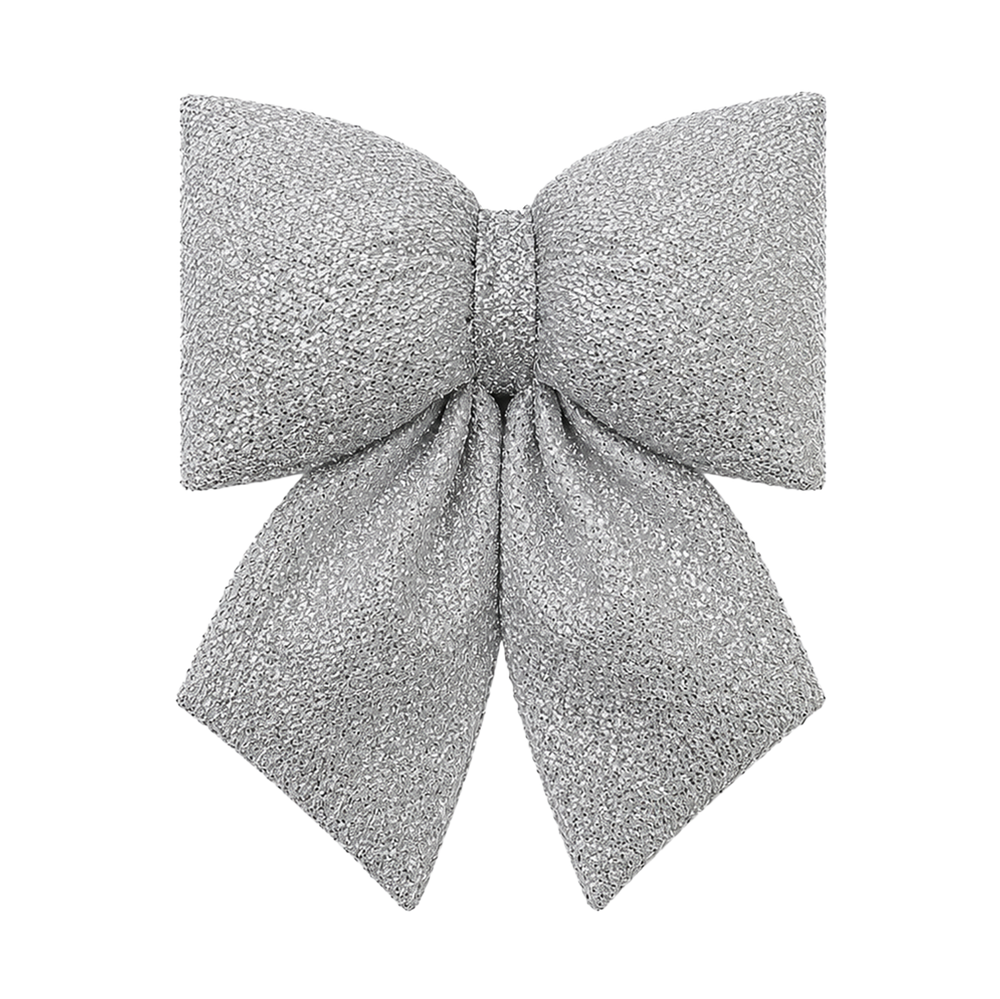 Kokarda świąteczna Srebrna 22×26 cm 47199R