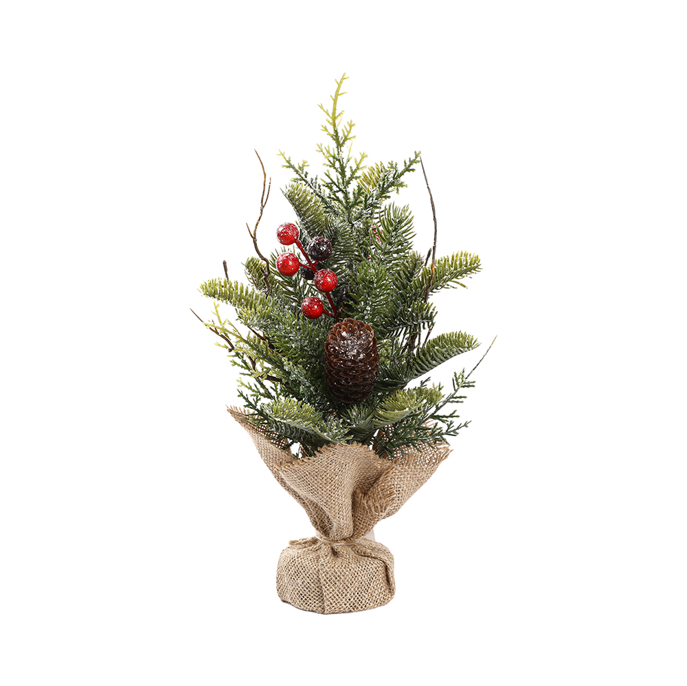 Drzewko świąteczne PE dekorowane 35×16 cm 47258R