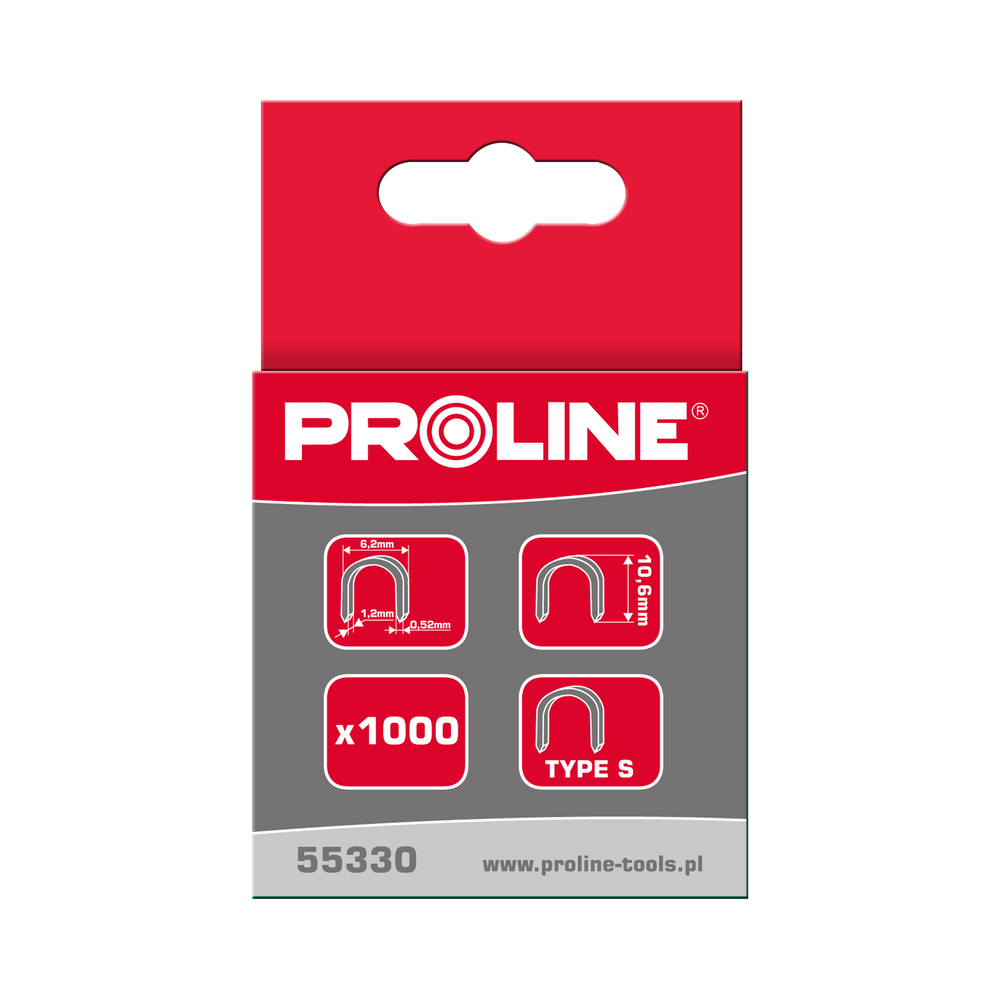 Zszywki kablowe hartowane s 6,2 mm półokrągłe L:10-12 mm Proline 55330