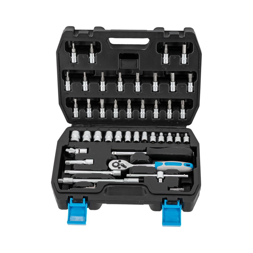 Zestaw kluczy nasadowych 46 elementów 1/4'' 4-14 mm Mega 58046