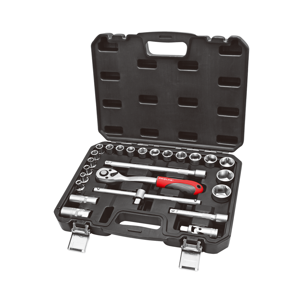 Zestaw kluczy nasadowych 25 elementów 1/2" CRV Proline 58825