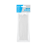 Opaski zaciskowe 2,5x200 mm białe 100 sztuk Mega 59220B