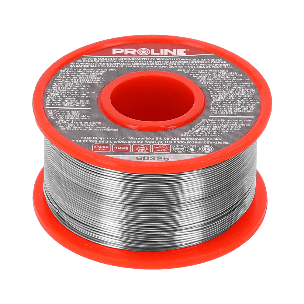 Spoiwo lutownicze cyna 0,56 szpula 100g Proline 60325