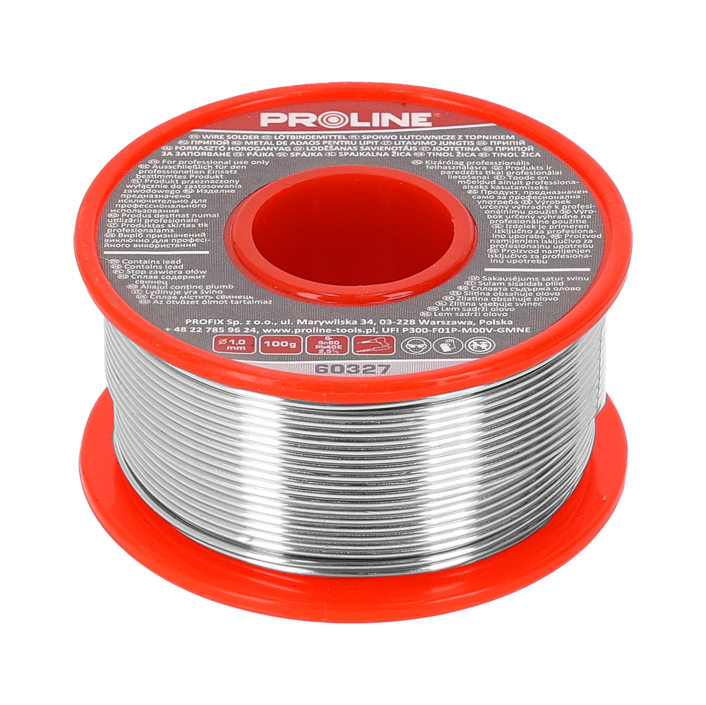 Spoiwo lutownicze do lutowania 1,0 mm szpula 100g Proline 60327