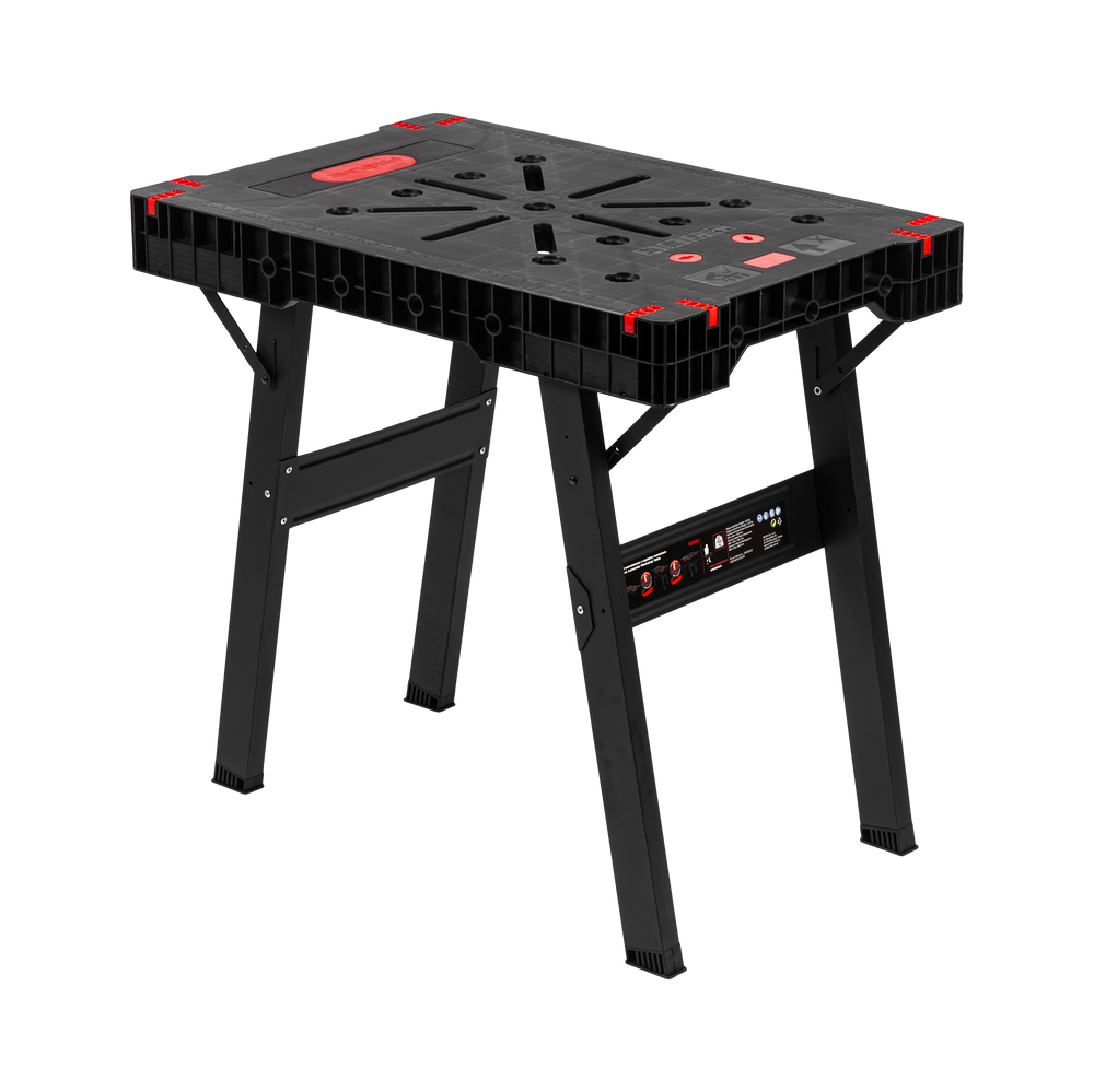 Stół roboczy warsztatowy stolarski składany mobilny 860x550x800 mm Proline 62002