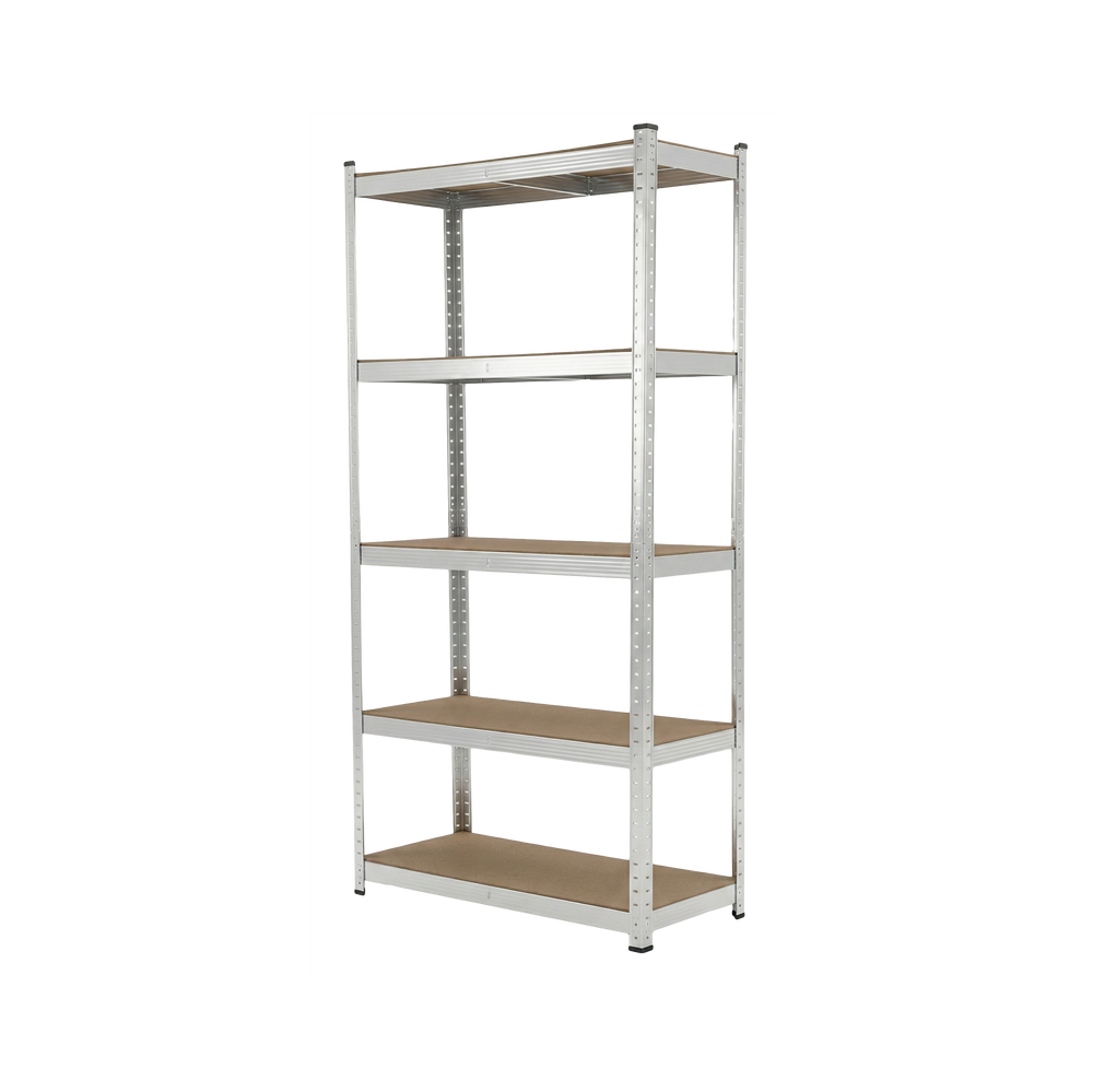 Zestaw 2 regałów metalowych wciskany warsztatowy 5 półek 180×90×40,875 kg ocynk 62030Z
