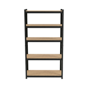 Regał metalowy magazynowy wciskany warsztatowy 5 półek 180×90×40,875 kg czarny 62030C
