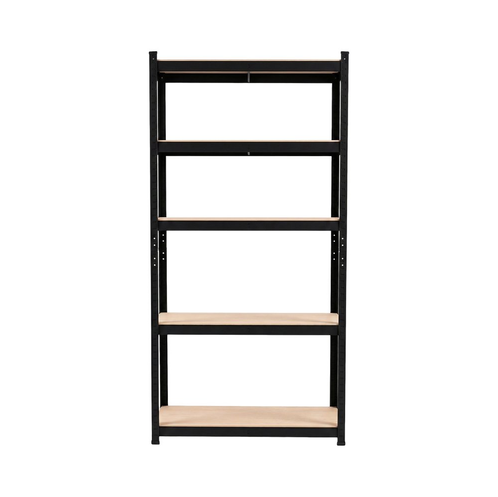Regał metalowy magazynowy wciskany warsztatowy 5 półek 180×90×40,1325 kg czarny 62031C