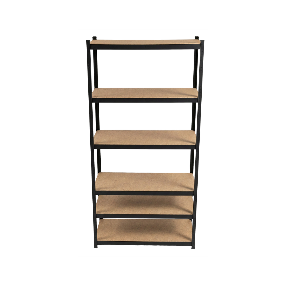 Regał metalowy magazynowy wciskany warsztatowy 6 półek 222×110×50,1050 kg czarny 62032C