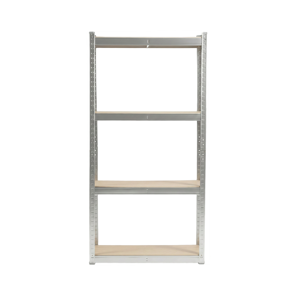 Regał metalowy magazynowy wciskany warsztatowy 4 półki 150×75×30 400 kg, ocynk 62033