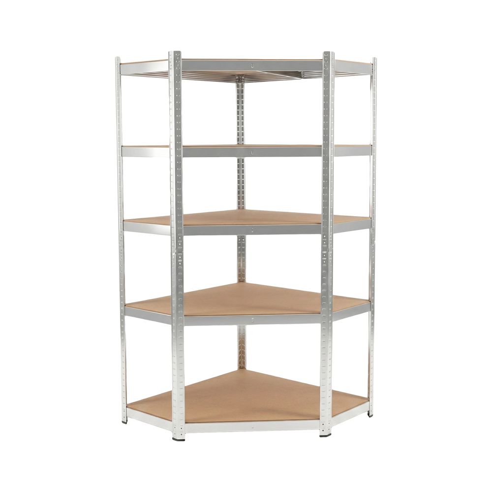 Regał metalowy magazynowy wciskany narożny 5 półek 180×90×90×40 875 kg ocynk 62040