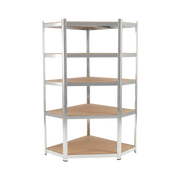 Regał metalowy magazynowy wciskany narożny 5 półek 180×90×90×40 875 kg ocynk 62040