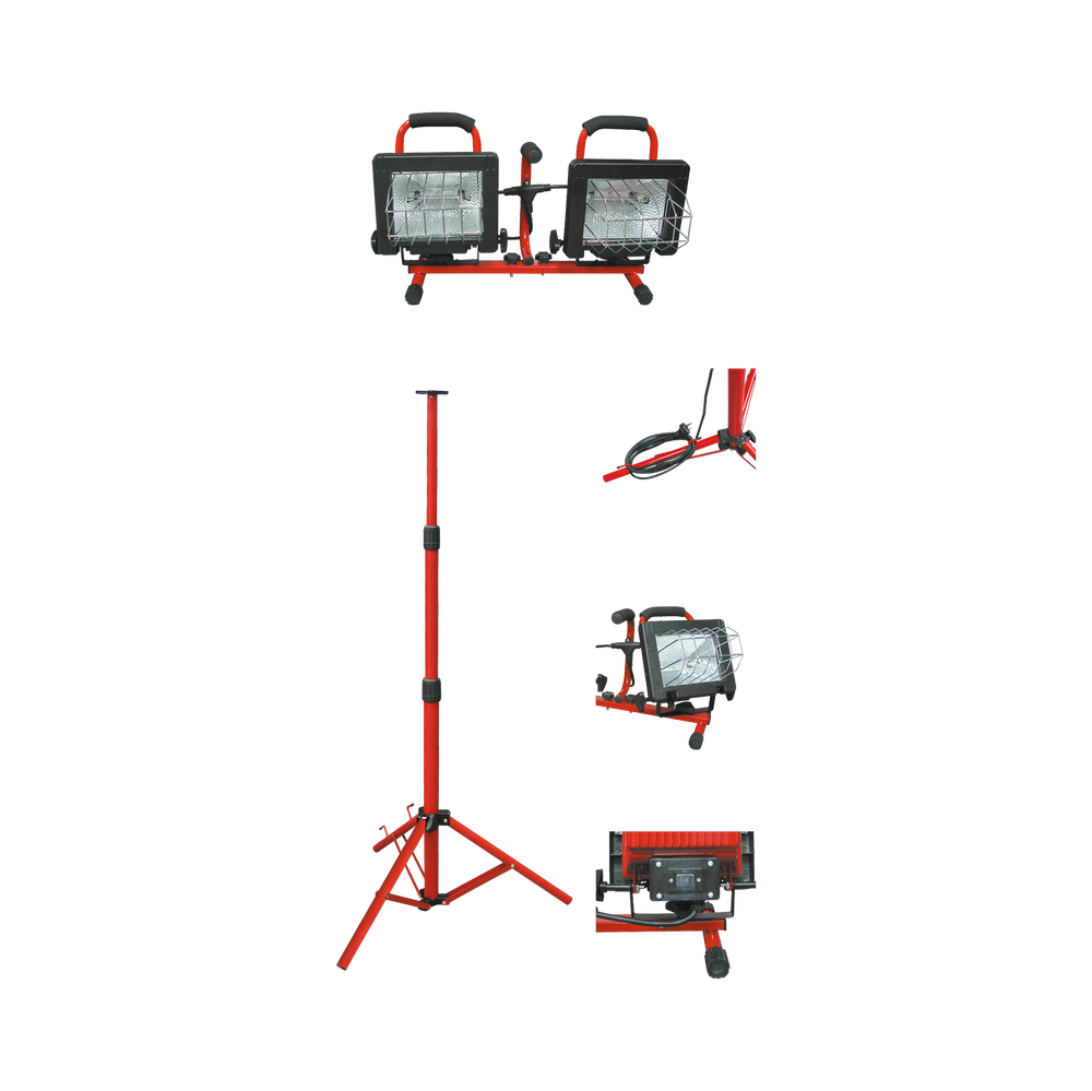 Lampa halogenowa podwójna na statywie budowlana 2x500 W Proline 66158