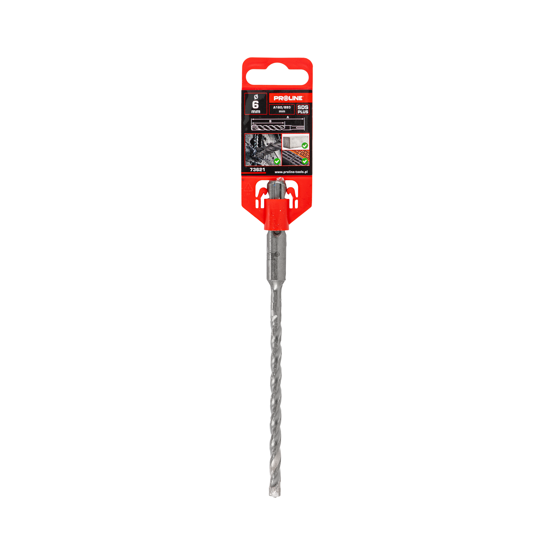 Wiertło do betonu zbrojonego SDS-Plus S3 cegła kamień 6x160 mm Proline 73621