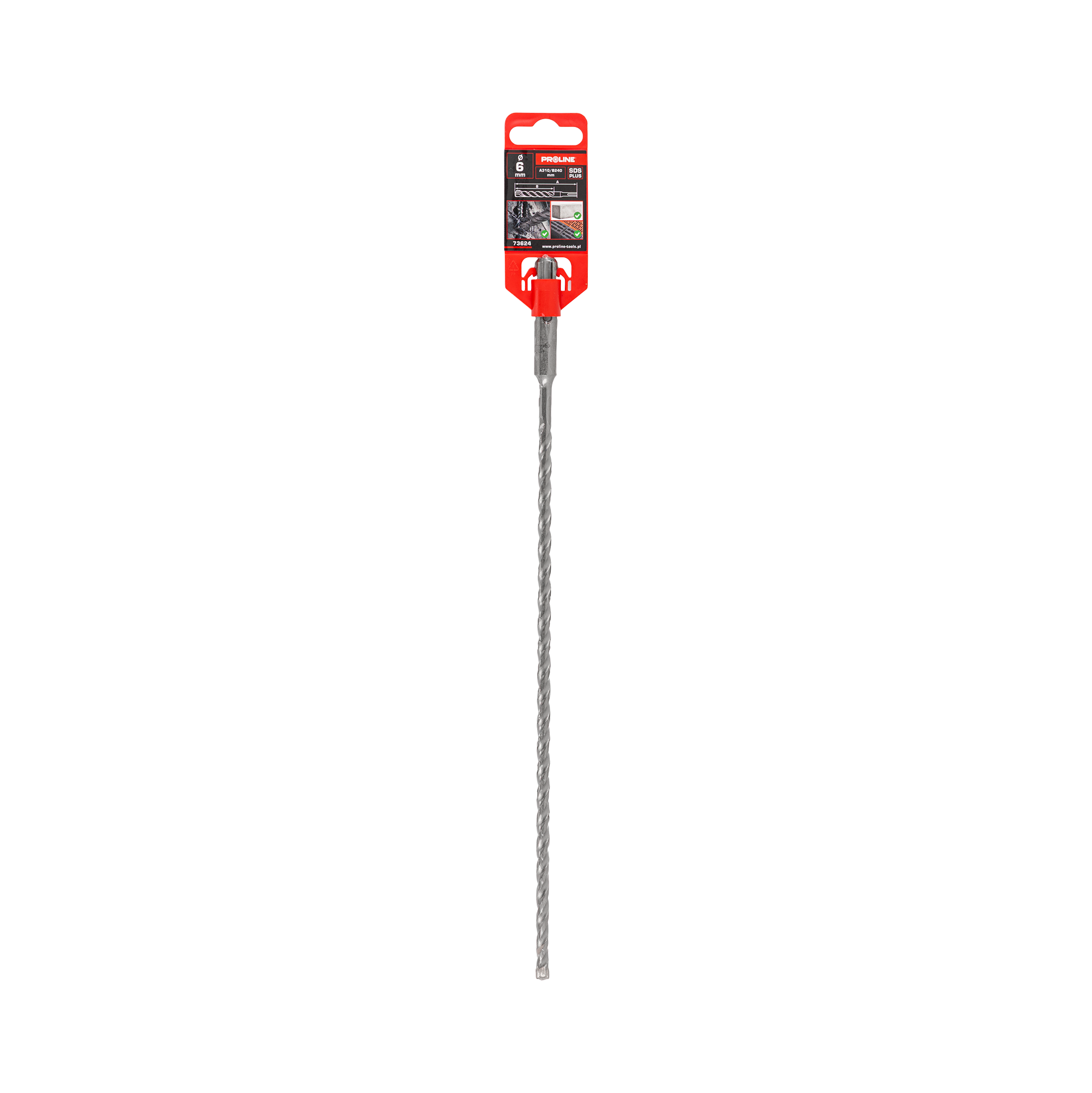 Wiertło do betonu zbrojonego SDS-Plus S3 cegła kamień 6x310 mm Proline 73624