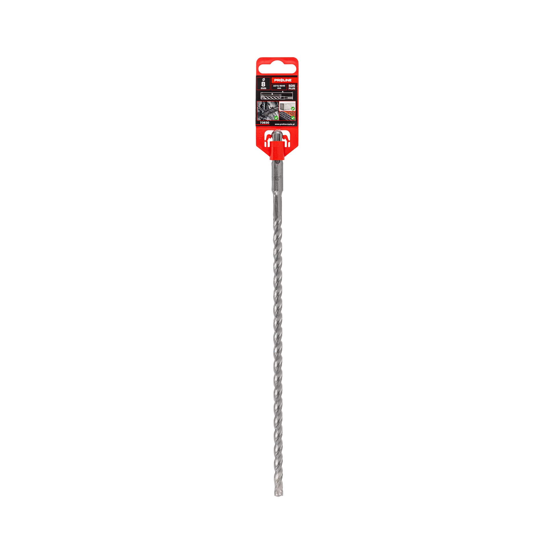 Wiertło do betonu zbrojonego SDS-Plus S3 cegła kamień 8x310 mm Proline 73630