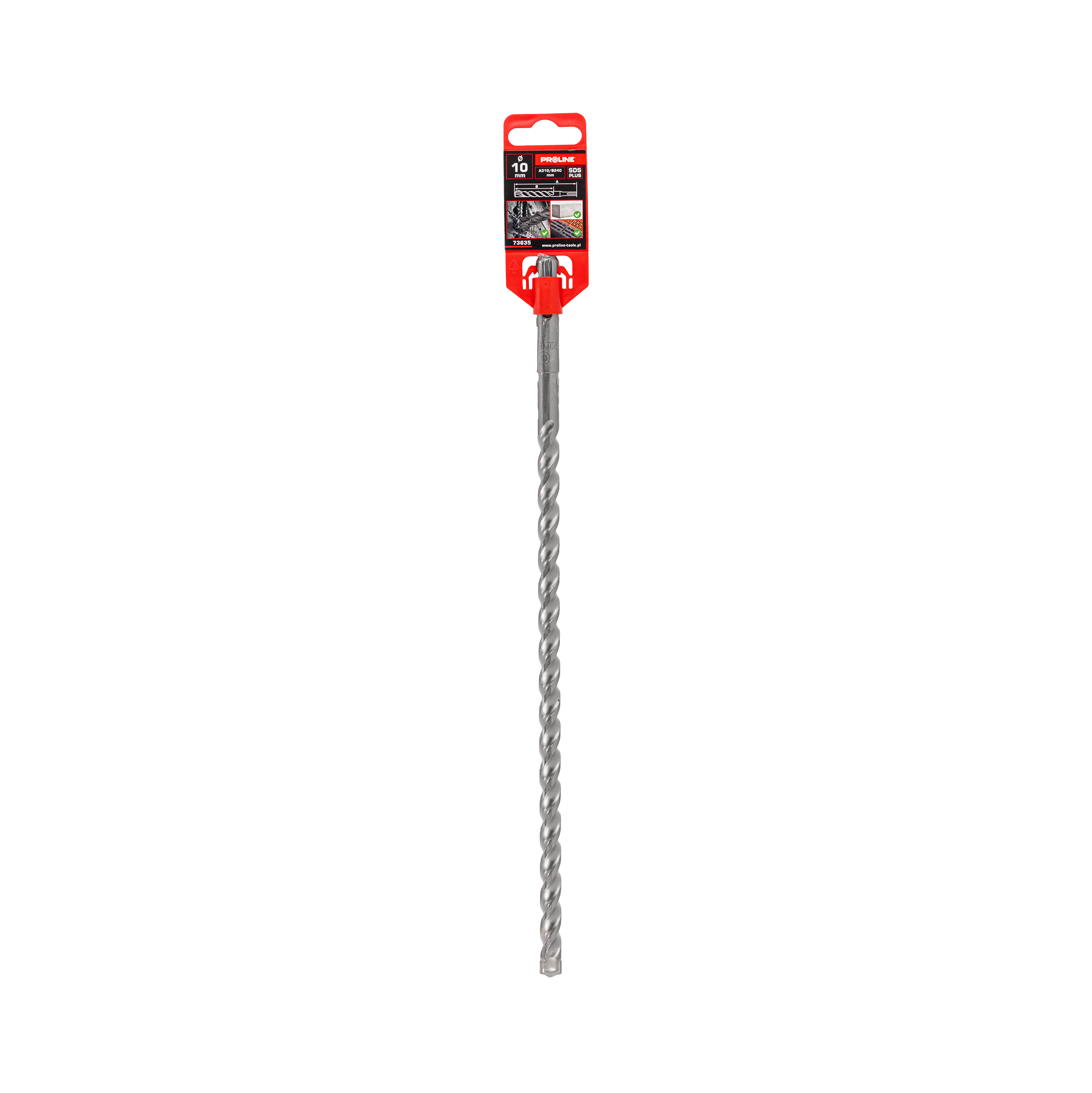 Wiertło do betonu zbrojonego SDS-Plus S3 cegła kamień 10x310 mm Proline 73635