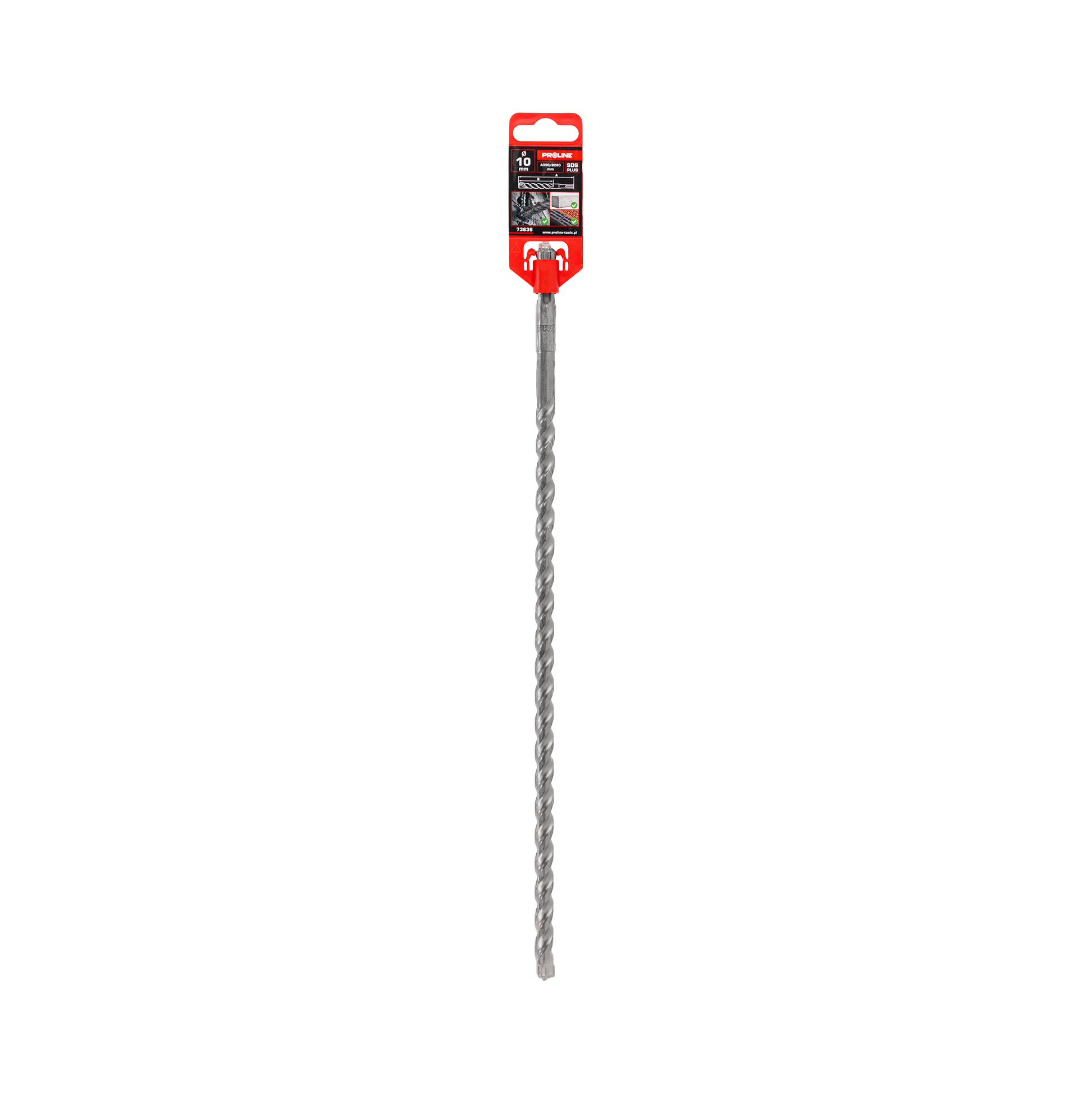 Wiertło do betonu zbrojonego SDS-Plus S3 cegła kamień 10x350 mm Proline 73636