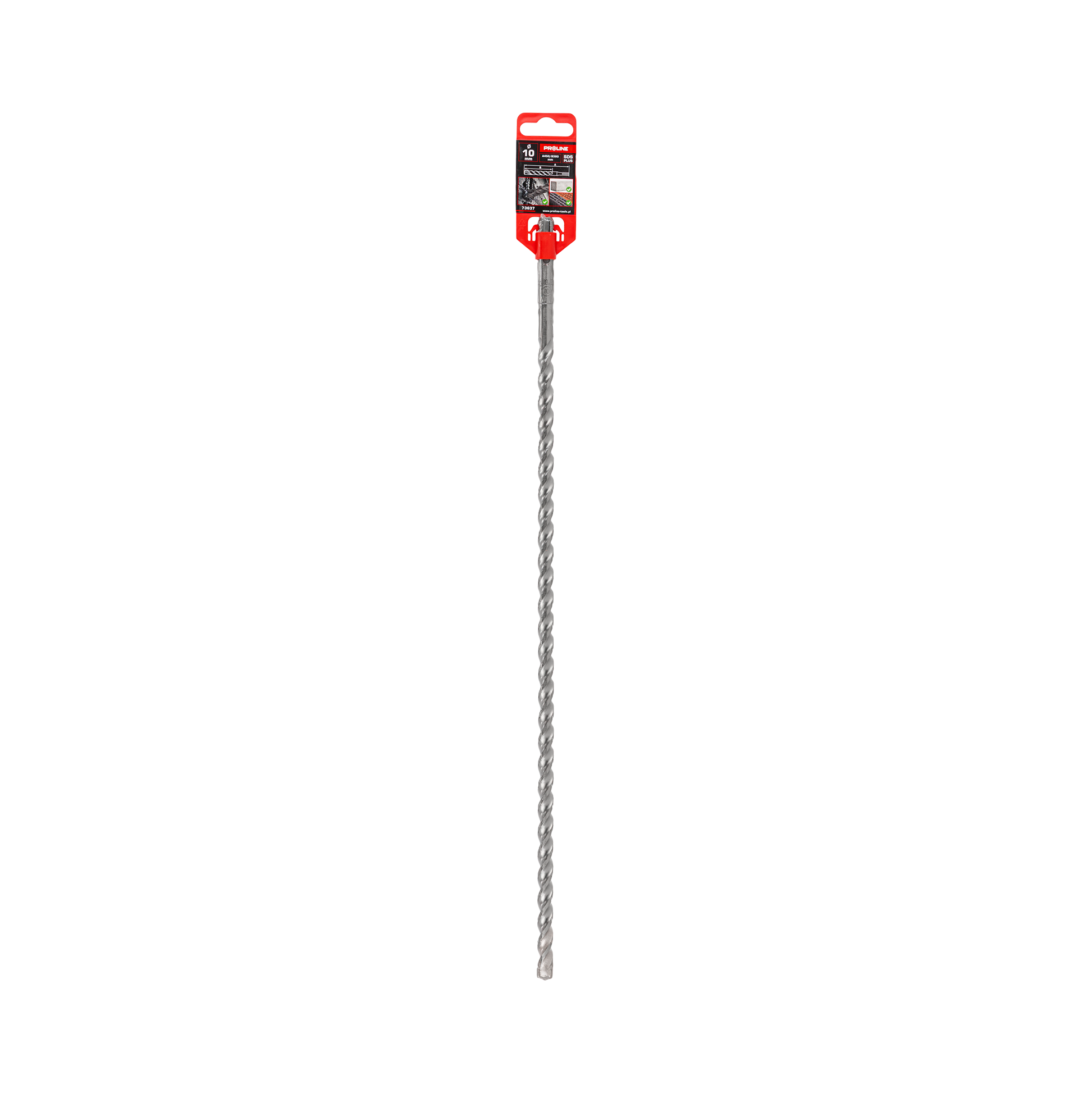 Wiertło do betonu zbrojonego SDS-Plus S3 cegła kamień 10x450 mm Proline 73637