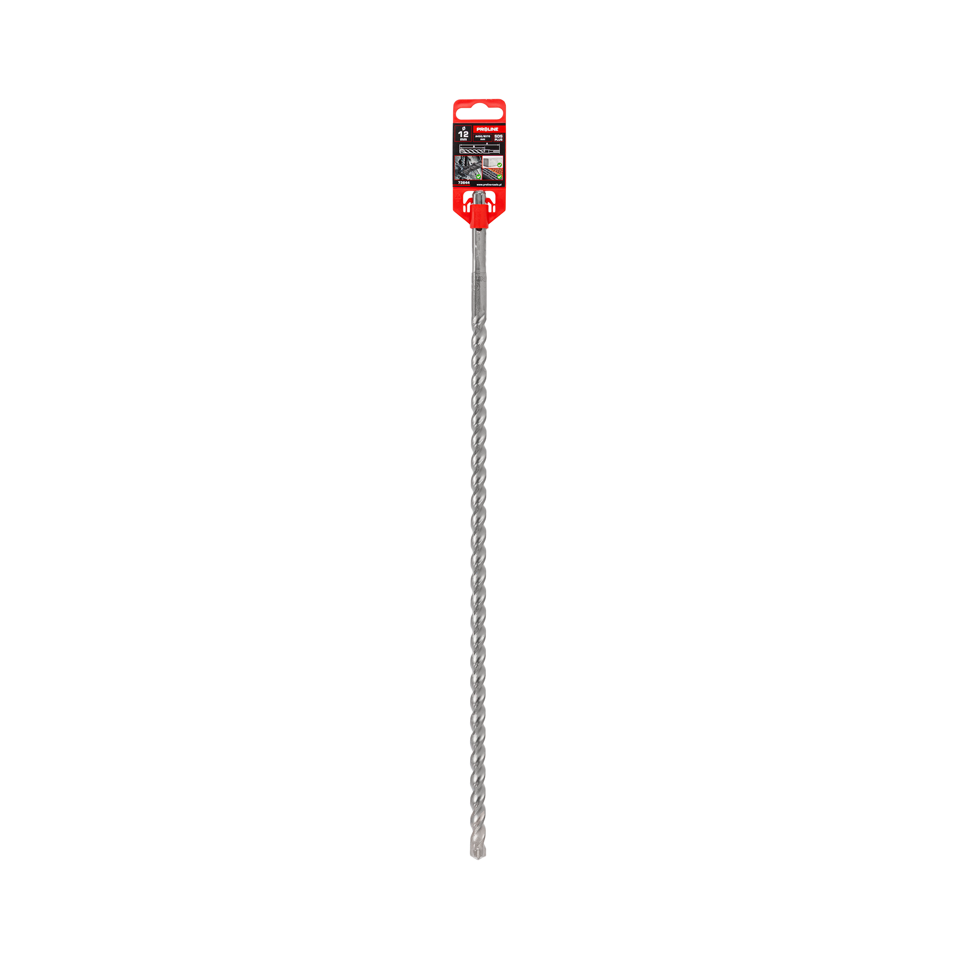 Wiertło do betonu zbrojonego SDS-Plus S3 cegła kamień 12x450 mm Proline 73644