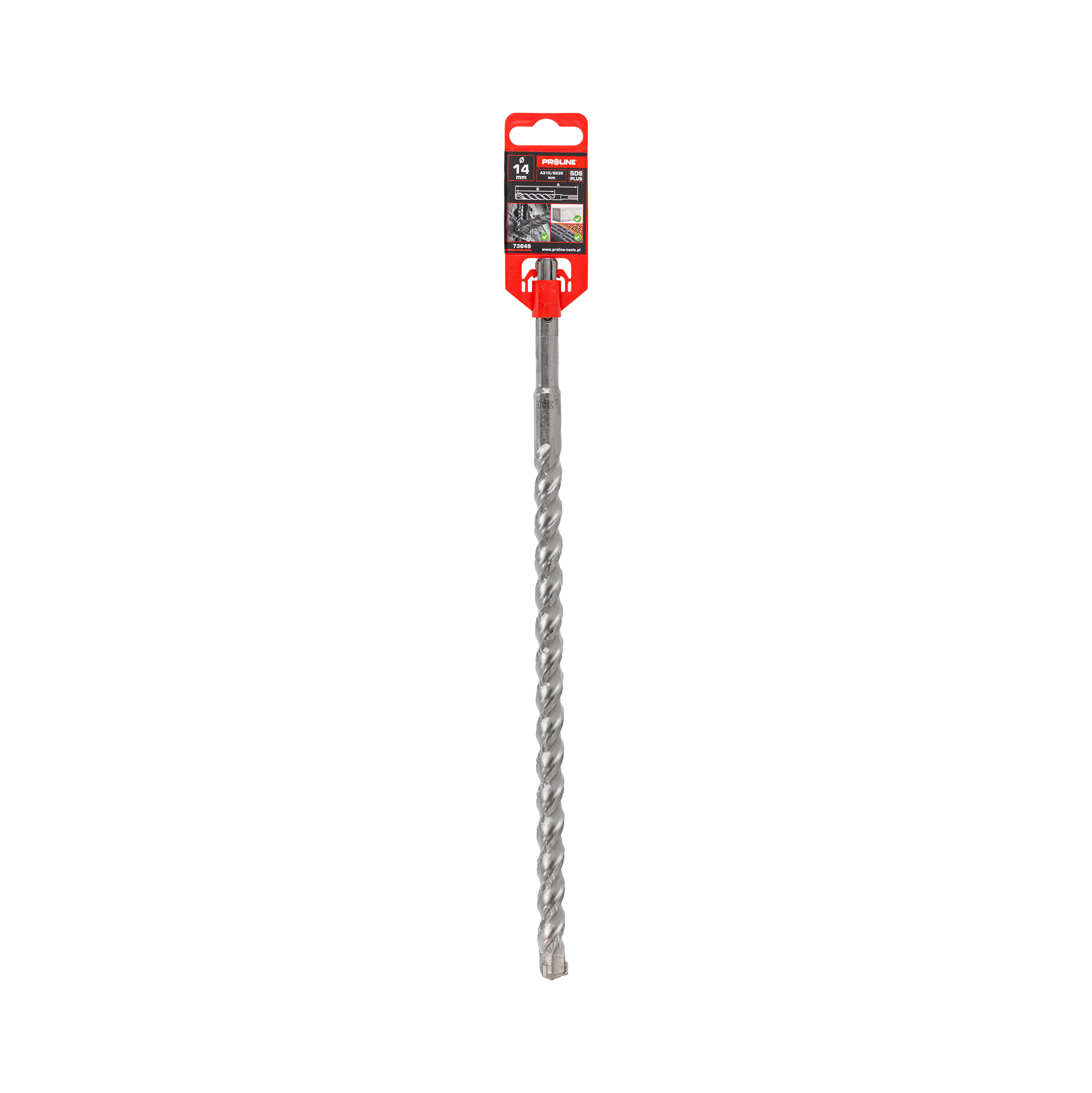 Wiertło do betonu zbrojonego SDS-Plus S3 cegła kamień 14x310 mm Proline 73649