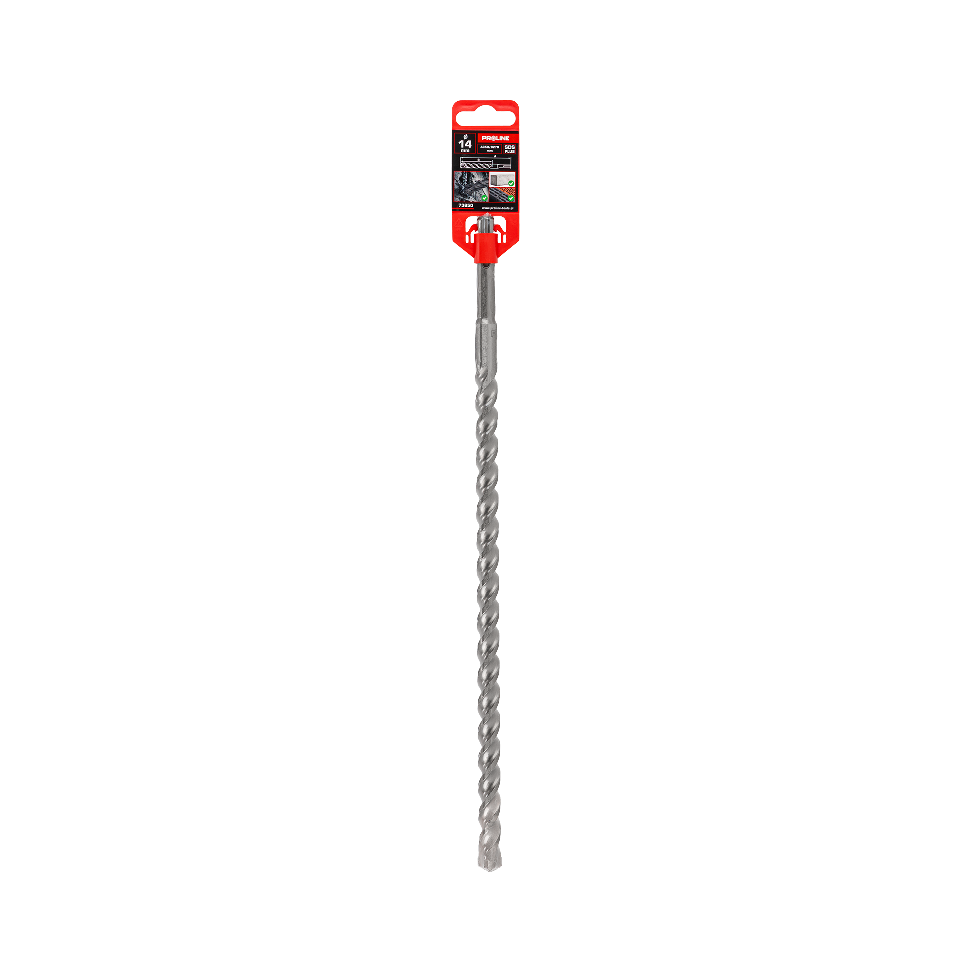 Wiertło do betonu zbrojonego SDS-Plus S3 cegła kamień 14x350 mm Proline 73650