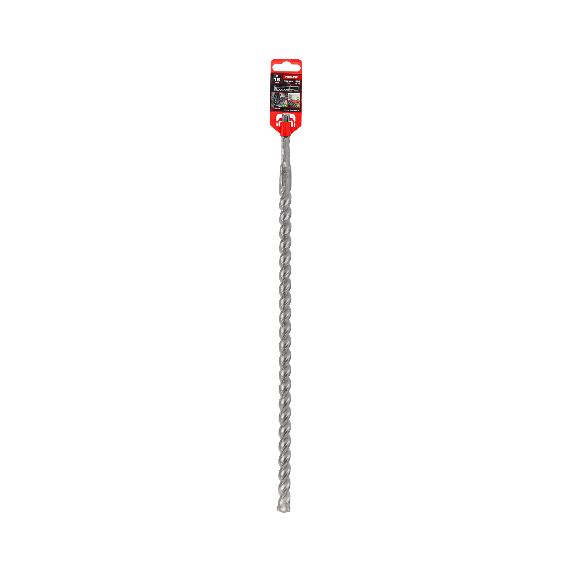 Wiertło do betonu zbrojonego SDS-Plus S3 cegła kamień 16x450 mm Proline 73657