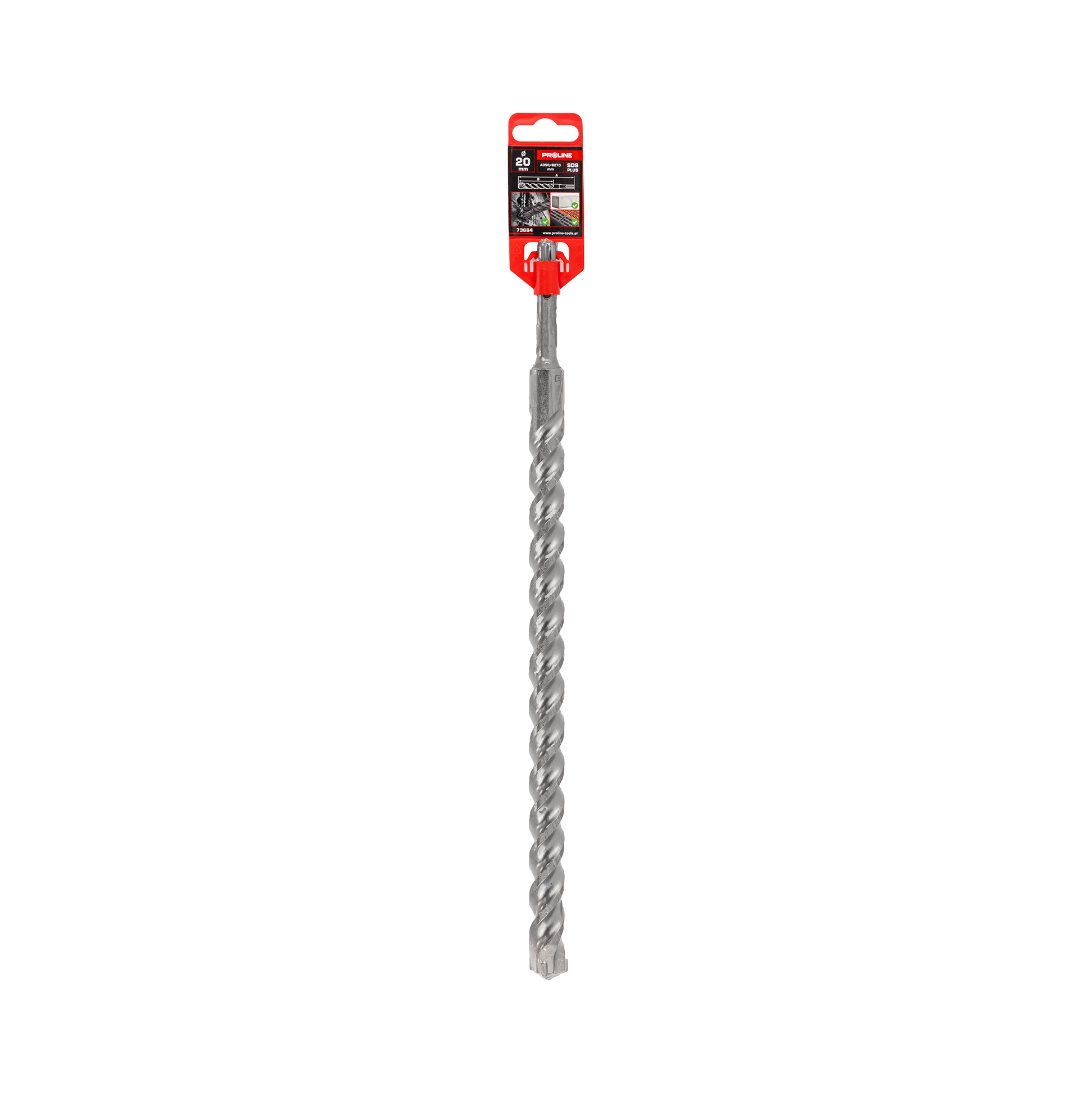 Wiertło do betonu zbrojonego SDS-Plus S3 cegła kamień 20x350 mm Proline 73664