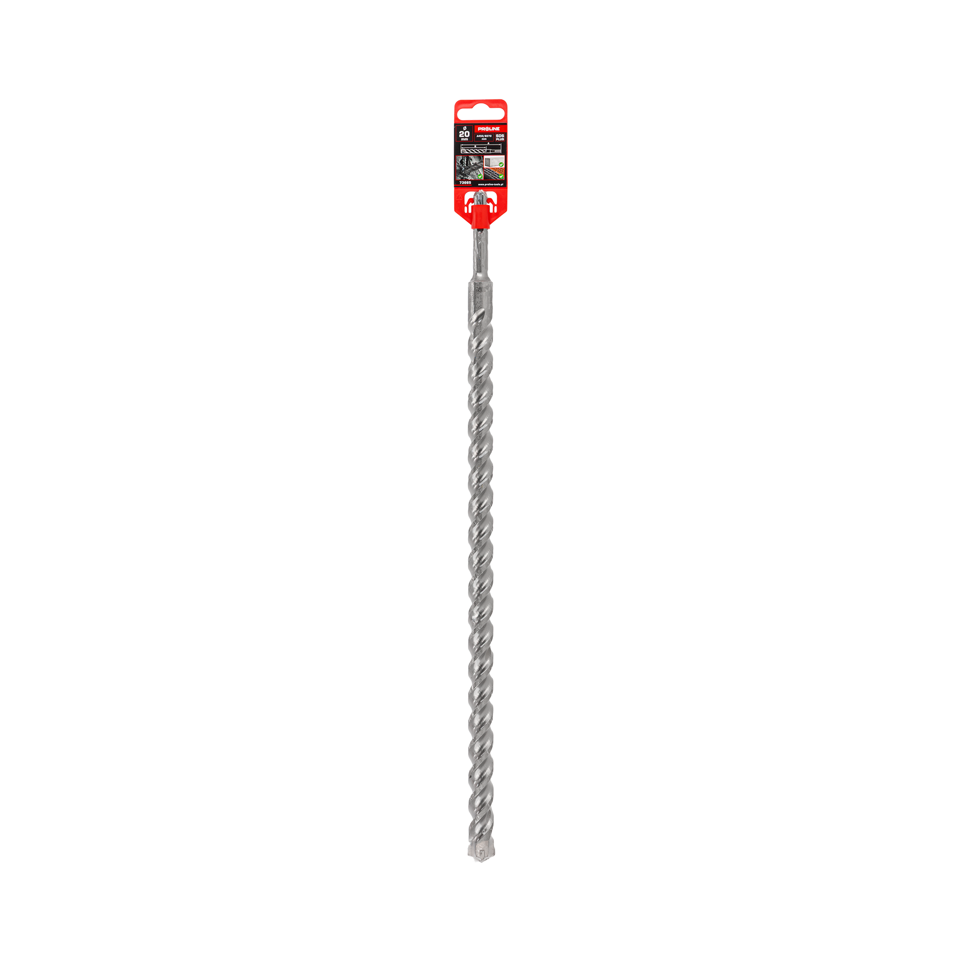 Wiertło do betonu zbrojonego SDS-Plus S3 cegła kamień 20x450 mm Proline 73665