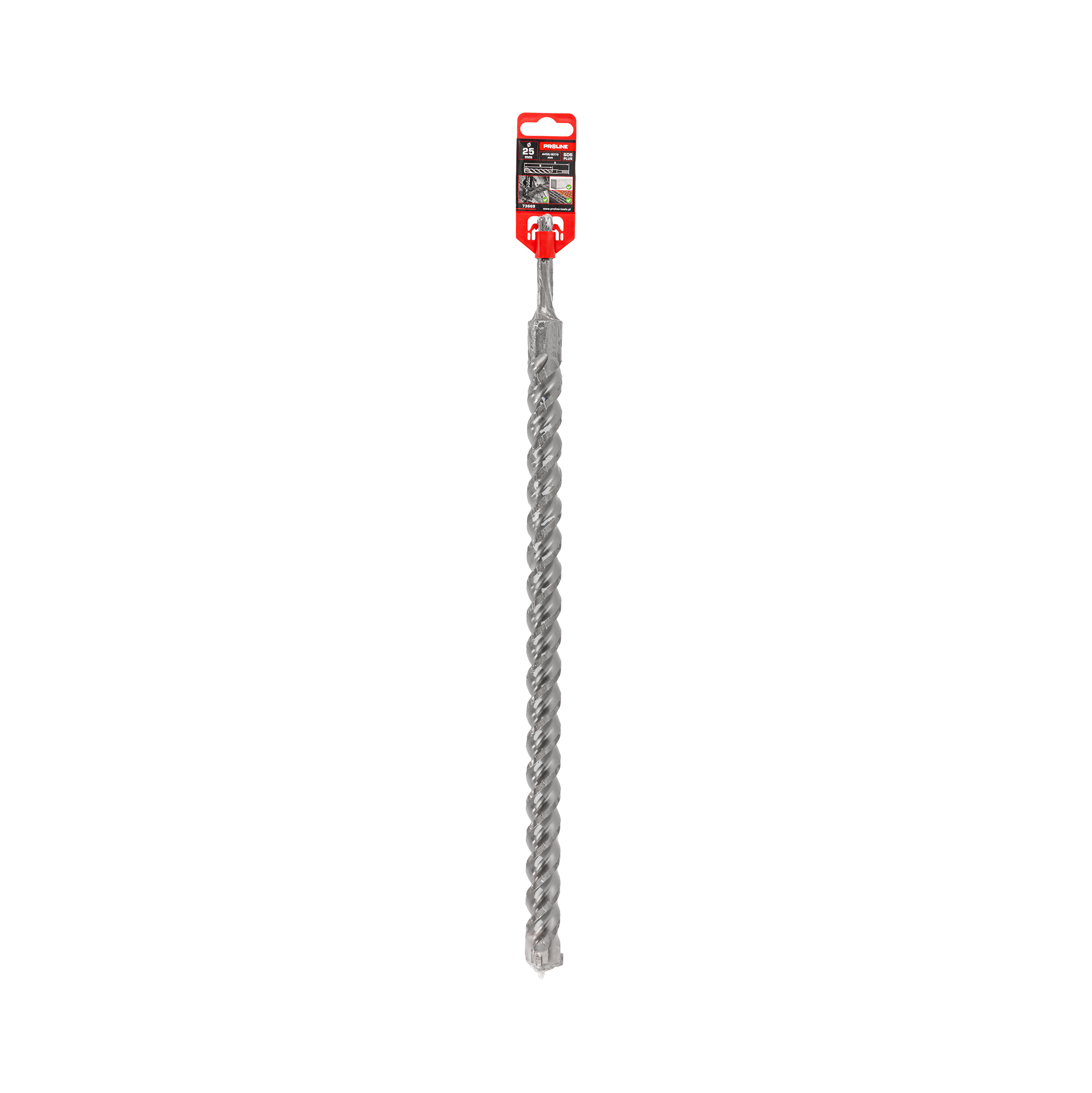 Wiertło do betonu zbrojonego SDS-Plus S3 cegła kamień 25x450 mm Proline 73669