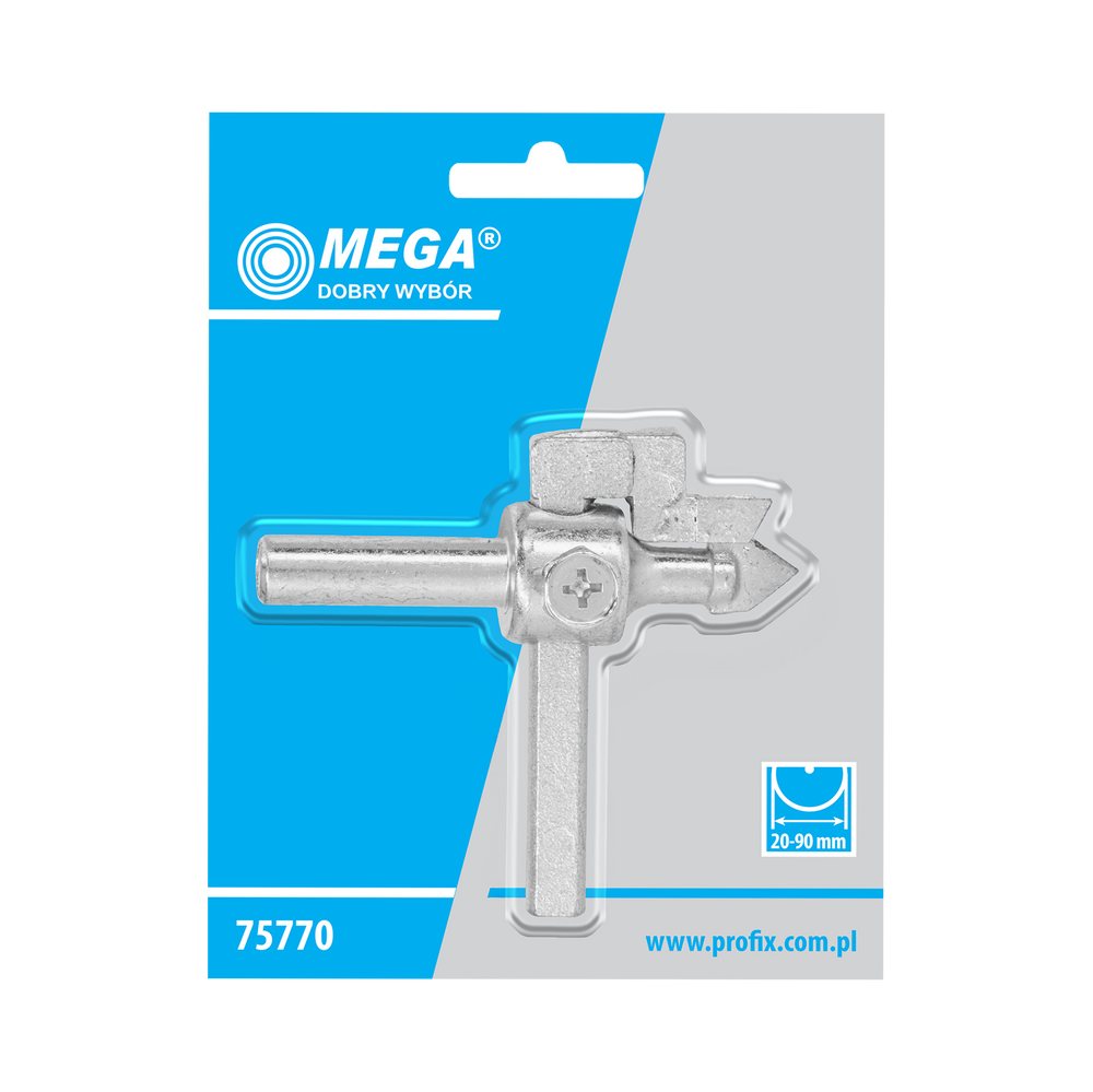 Wycinak otworów do glazury 20-90 mm Mega 75770