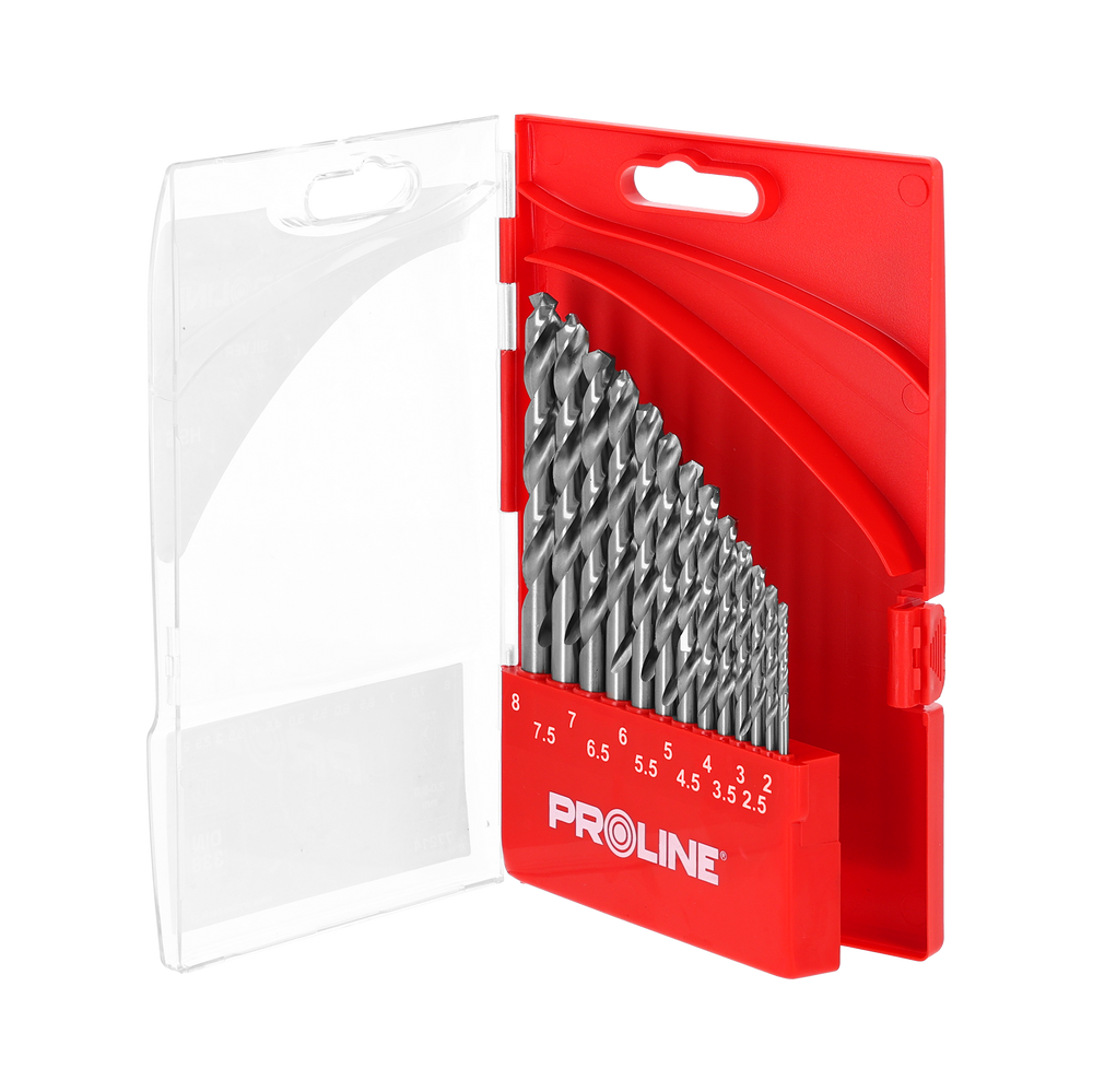 Wiertła do metalu HSS szlifowane 2,0-8,0 mm zestaw 13 elementów Proline 77214