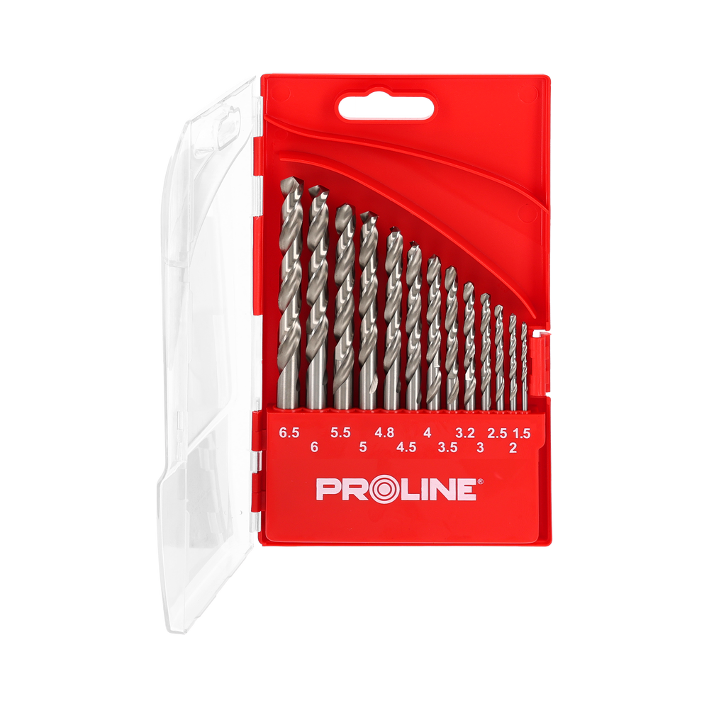 Wiertła do metalu HSS szlifowane 2,0-8,0 mm zestaw 13 elementów Proline 77214