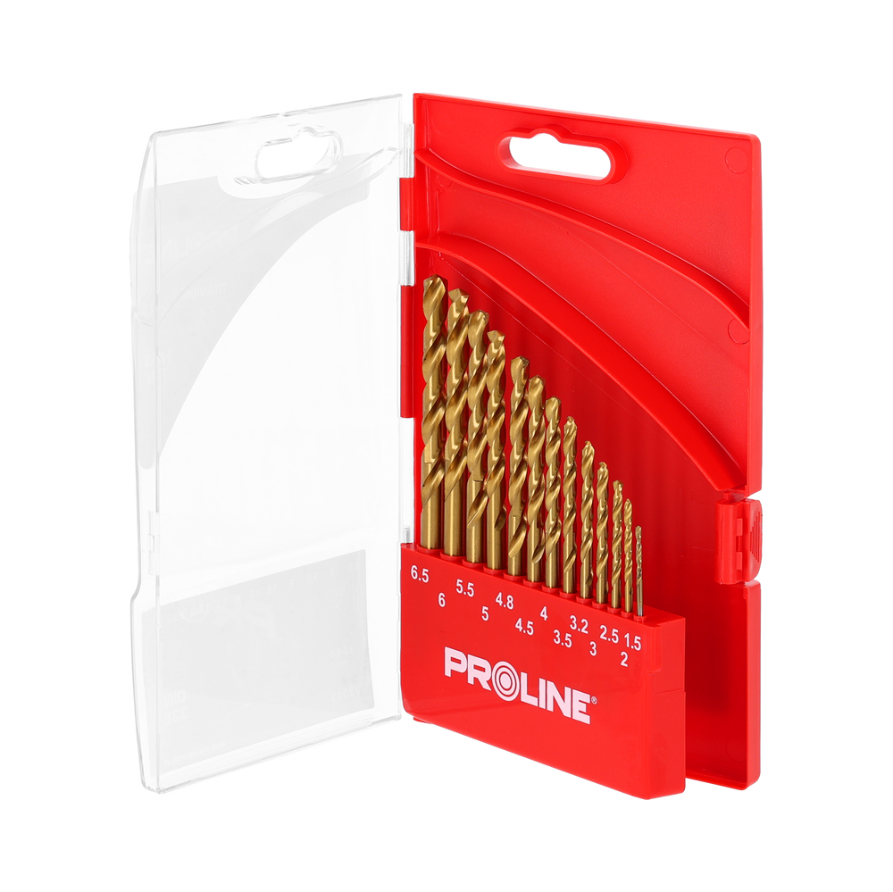 Zestaw wierteł do metalu hsstin DIN338 13 sztuk 1.5-6.5 mm Proline 77313