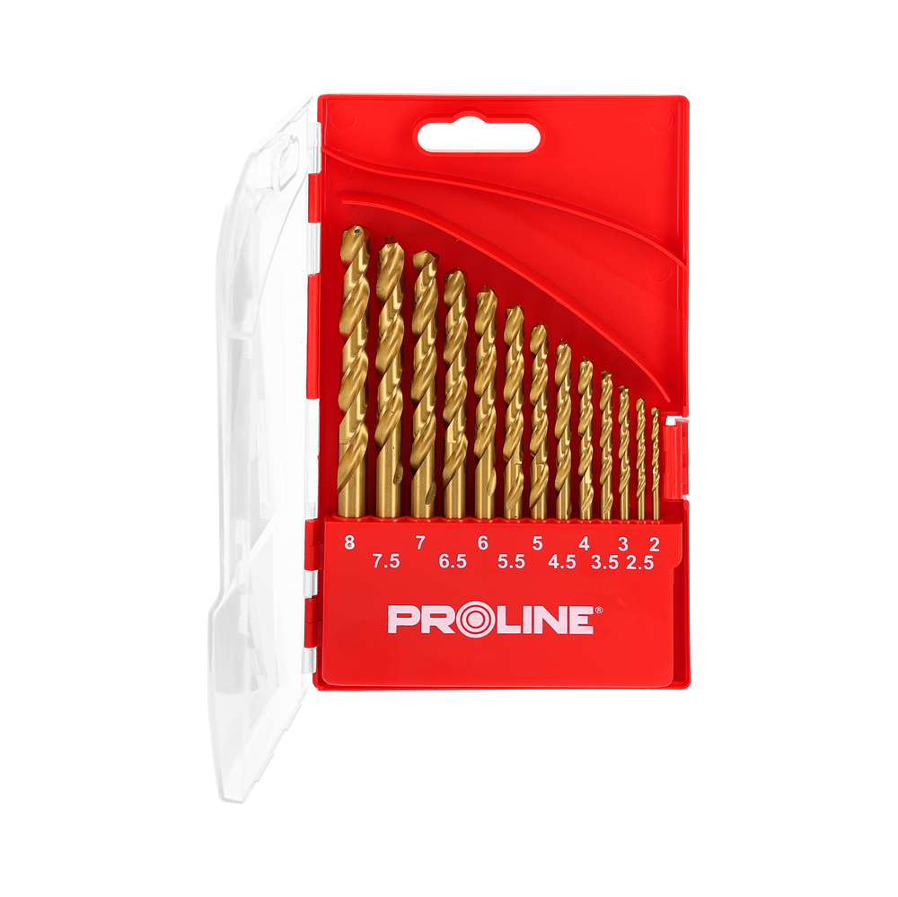 Zestaw wierteł do metalu hsstin DIN338 13 sztuk 2-8 mm Proline 77314