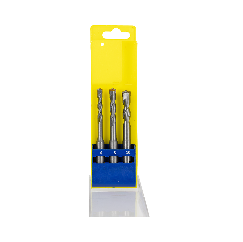 Wiertła do betonu SDS Plus 6810x110 mm zestaw 3 elementów Mega 81003