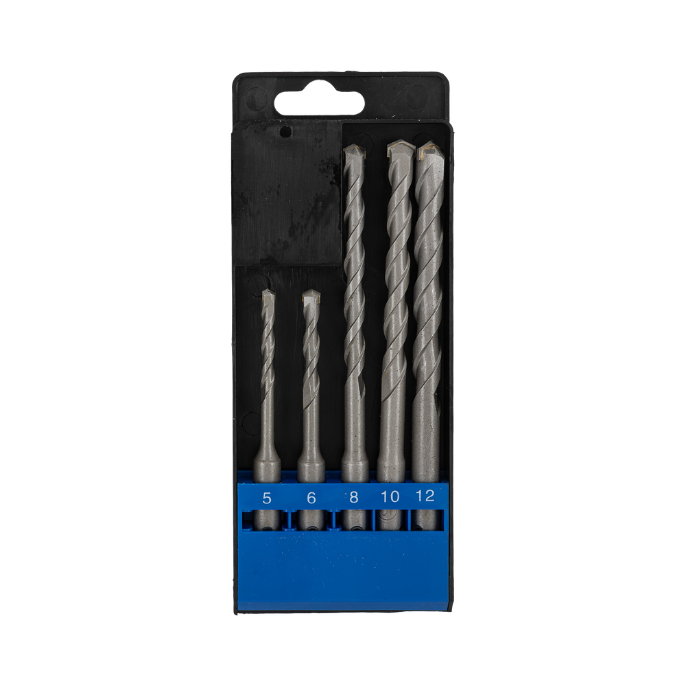 Zestaw wierteł do betonu 5 szt.. SDS Plus 5 mm 6 mm 8 mm 10 mm 12 mm Mega 81005